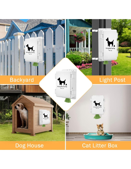 Dispensador de bolsas de excremento para perro CHZUOBER negro Dispensador de bolsas de excremento para perro CHZUOBER negro