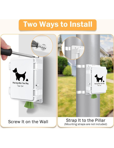 Dispensador de bolsas de excremento para perro CHZUOBER negro