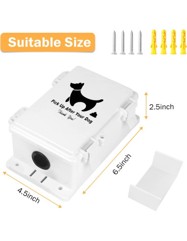 Dispensador de bolsas de excremento para perro CHZUOBER negro