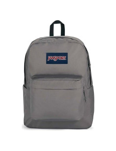 Mochila JanSport SuperBreak Plus 26L con funda para laptop 15" - Gris