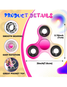 Paquete de 2 Fidget Spinners FIGROL Halloween Alivio Ansiedad 2