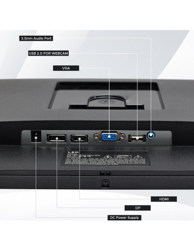 Monitor de 27" SKitphrati con Webcam 3MP y Altavoces Integrados