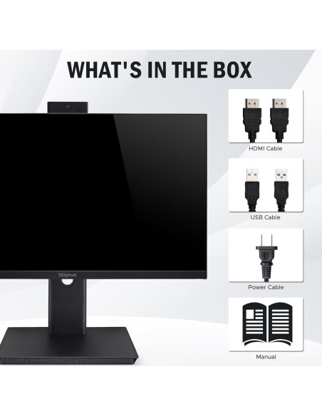 Monitor de 27" SKitphrati con Webcam 3MP y Altavoces Integrados
