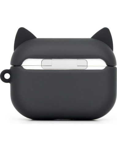 Funda de Silicona para Airpods Pro YONOCOSTA Gato Negro 3D