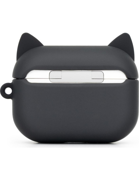 Funda de Silicona para Airpods Pro YONOCOSTA Gato Negro 3D