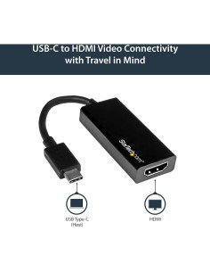 Adaptador USB-C a HDMI StarTech 4K 30Hz Negro - CDP2HD 2