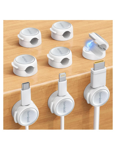 Clip Organizador de Cables Lamicall 8Pack Transparente