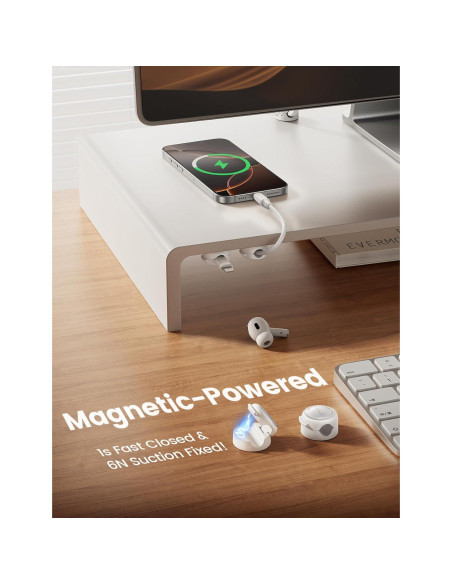 Clip Organizador de Cables Lamicall 8Pack Transparente