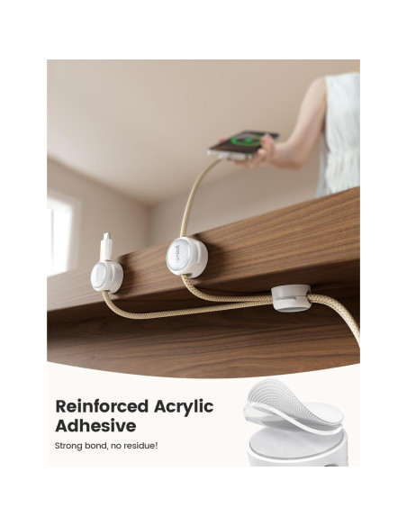 Clip Organizador de Cables Lamicall 8Pack Transparente