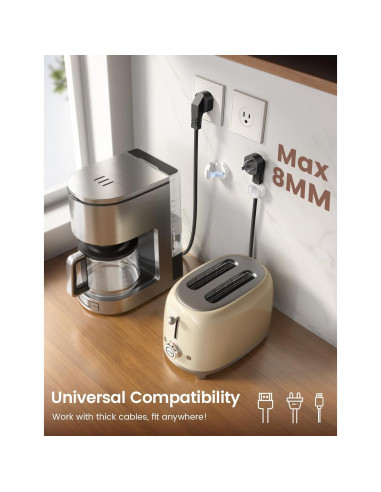 Clip Organizador de Cables Lamicall 8Pack Transparente