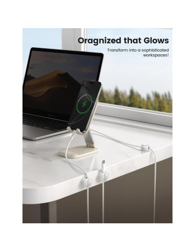 Clip Organizador de Cables Lamicall 8Pack Transparente