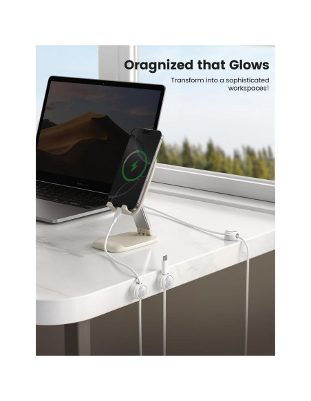 Clip Organizador de Cables Lamicall 8Pack Transparente