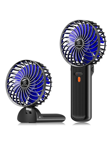 Ventilador de Mano Mini JZCreater Recargable 4 Velocidades