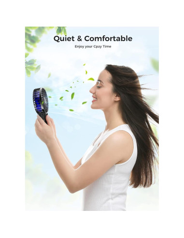 Ventilador de Mano Mini JZCreater Recargable 4 Velocidades