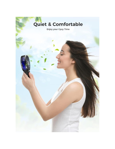 Ventilador de Mano Mini JZCreater Recargable 4 Velocidades