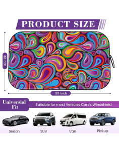 Protector Solar Parabrisas Coche Loiyadn 139.7x81.3 cm 2