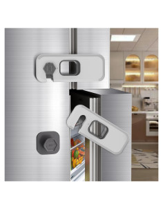 2 Cerraduras de Refrigerador con Adhesivo para Niños - Seguridad