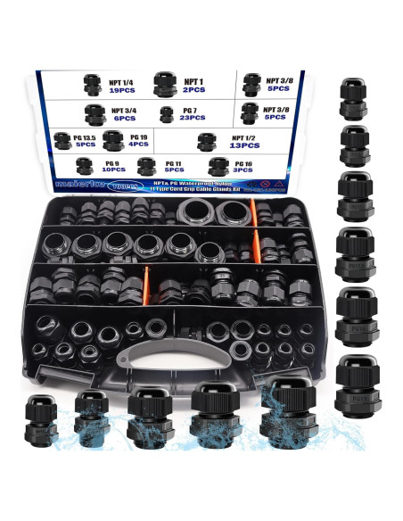 Kit de Conectores de Cable Impermeables IP68 Maierke 100PCS