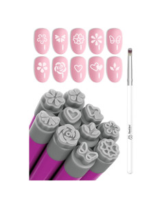 Juego de 10 Bolígrafos de Estampado para Uñas Gelab