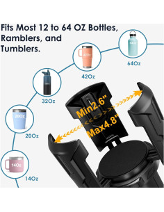 Expansor de Portavasos para Coche FLLIK CH09-H-1-A Ajustable 2