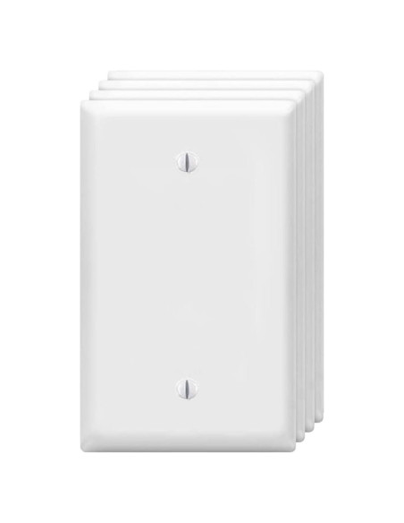 Placas de Pared 1-Gang ZEFTV Blancas - 4 Unidades Irrompibles Placas de Pared 1-Gang ZEFTV Blancas - 4 Unidades Irrompibles