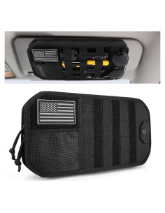 Organizador de Visera Solar Denchy 32.5x17.8cm Táctico Negro