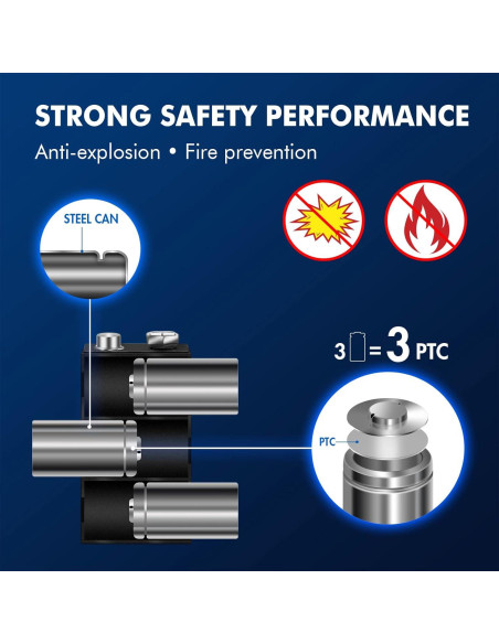 Batería de Litio Voniko 9V Paquete de 2, 10 Años de Vida Útil Batería de Litio Voniko 9V Paquete de 2, 10 Años de Vida Útil