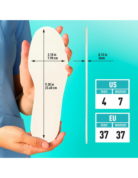 Insertos para Zapatos Comfwalk - Plantillas de Espuma de Láttex EU 37