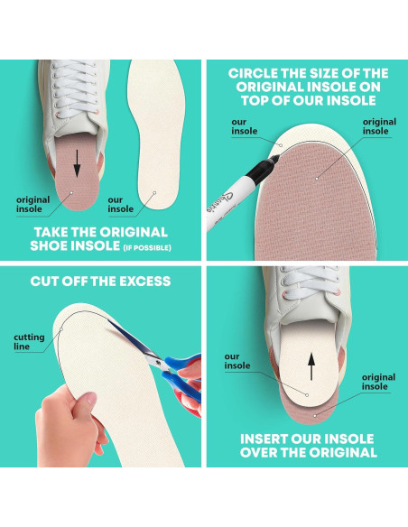 Insertos para Zapatos Comfwalk - Plantillas de Espuma de Láttex EU 37