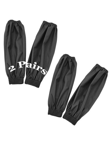 Mangas Protectores Yzurbu de PU Impermeables - 2 Pares Negros
