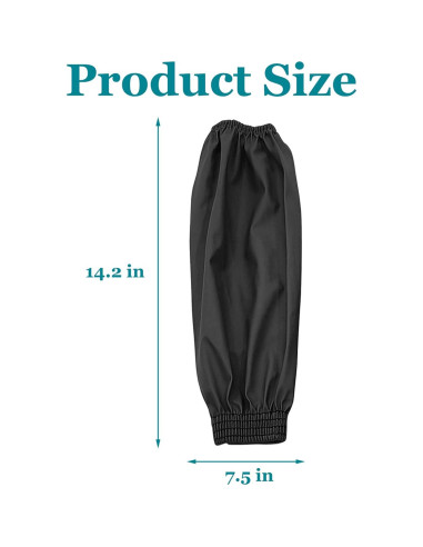 Mangas Protectores Yzurbu de PU Impermeables - 2 Pares Negros