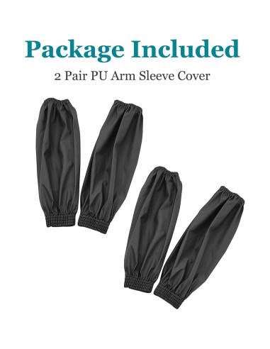 Mangas Protectores Yzurbu de PU Impermeables - 2 Pares Negros