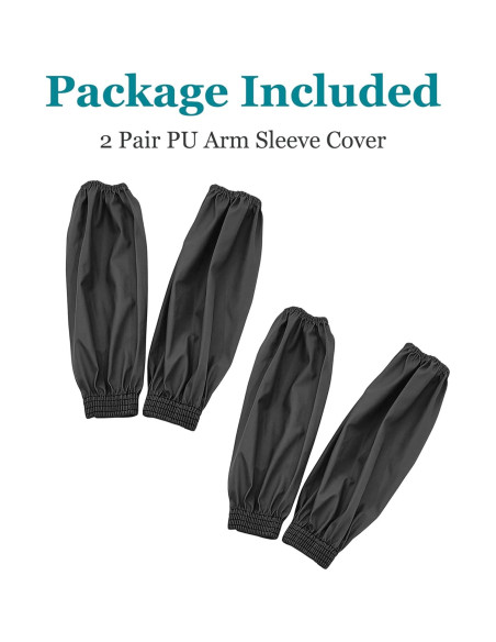 Mangas Protectores Yzurbu de PU Impermeables - 2 Pares Negros