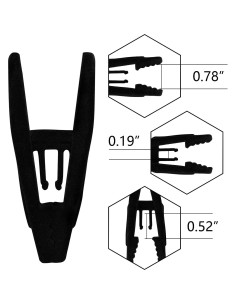 Pinzas de Terciopelo Tinfol 24 Piezas Negras para Ropa 2