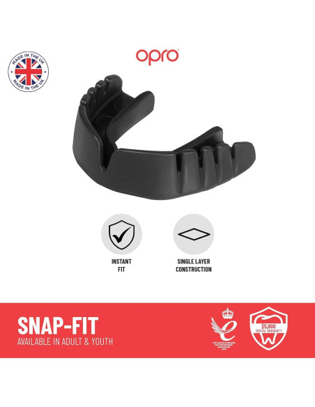 Protector Bucal OPRO Snap-Fit Adulto Transparente - Rápido