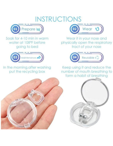 Clip Antisnore Glotao - Dispositivo de Silicona para Ronquidos