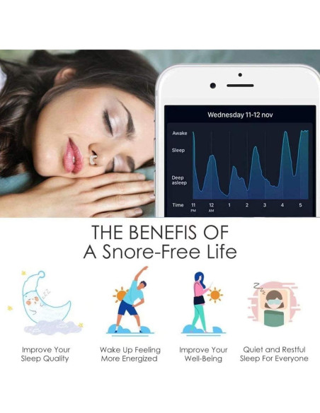 Clip Antisnore Glotao - Dispositivo de Silicona para Ronquidos