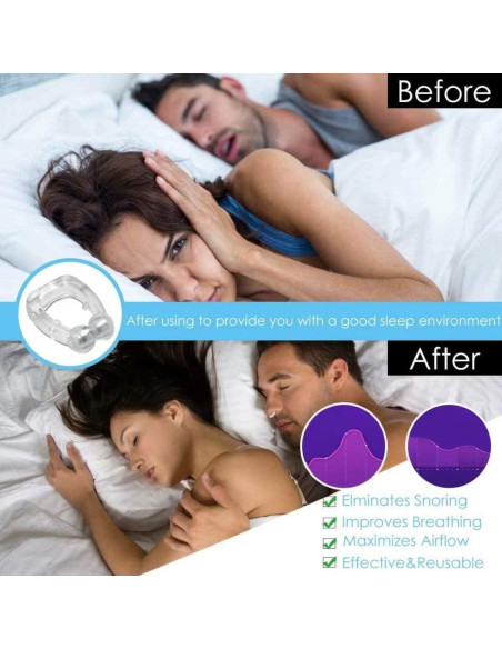 Clip Antisnore Glotao - Dispositivo de Silicona para Ronquidos