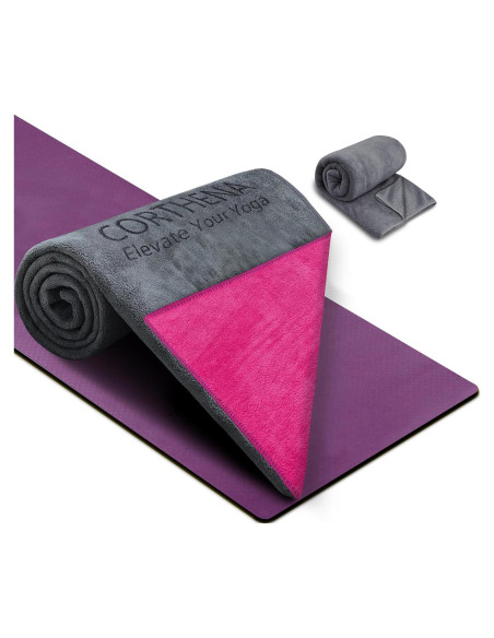 Juego de Toallas de Yoga Caliente CORTHENA 600GSM Antideslizante