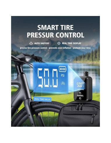 Bomba de Bicicleta Eléctrica URTOPIA HW-142, 150 PSI, Portátil