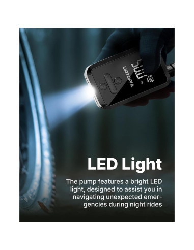 Bomba de Bicicleta Eléctrica URTOPIA HW-142, 150 PSI, Portátil