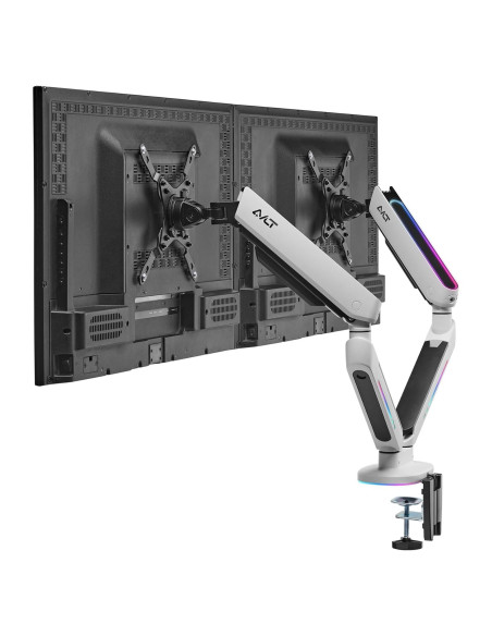 Soporte de Monitor Gaming AVLT Doble 27-43" RGB Ajustable