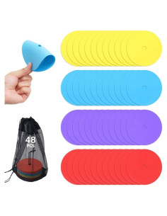 Conos Planos Japard 48 Pcs 15.24 cm Antideslizantes para Fútbol