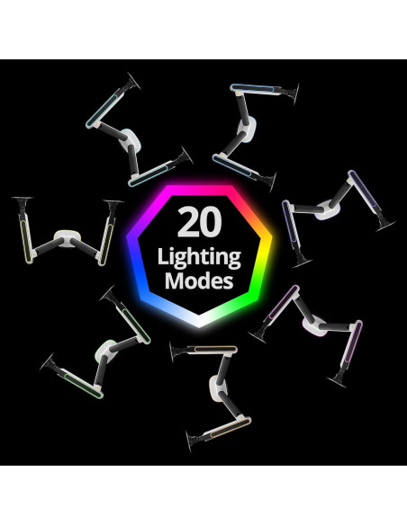 Soporte de Monitor Gaming AVLT Doble 27-43" RGB Ajustable