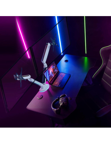 Soporte de Monitor Gaming AVLT Doble 27-43" RGB Ajustable