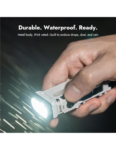 Linterna Recargable WUBEN X4 EDC 1500 Lúmenes RGB IP68