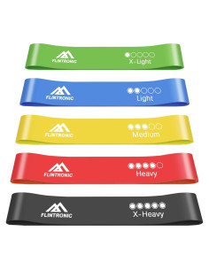 Conjunto de Bandas de Resistencia Flintonic 5 Niveles para Fitness