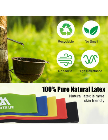 Conjunto de Bandas de Resistencia Flintonic 5 Niveles para Fitness