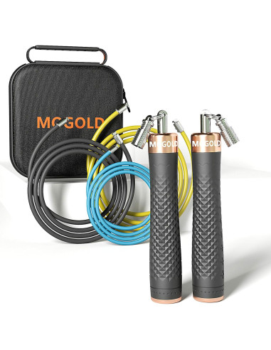 Juego de Cuerda para Saltar MOGOLD con 3 Cables Intercambiables