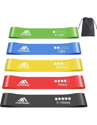 Conjunto de Bandas de Resistencia Flintonic 5 Niveles para Fitness